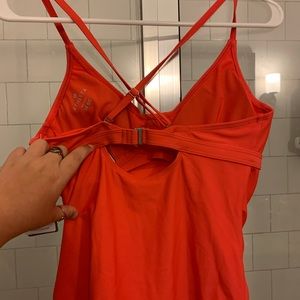 Athleta orange swim top